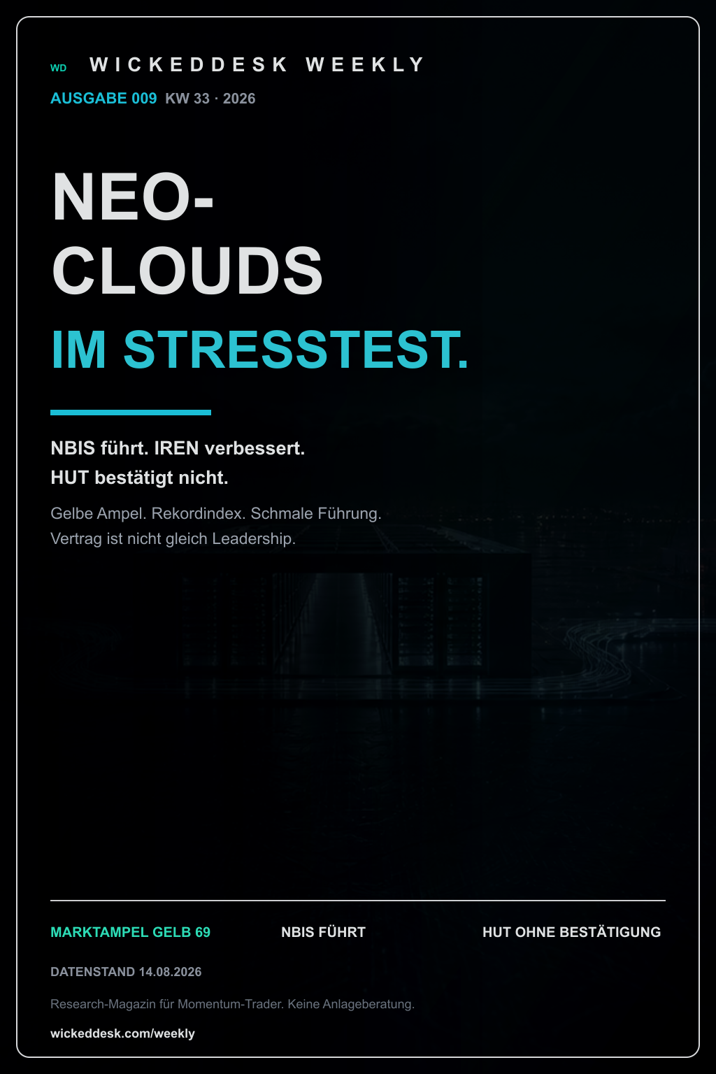 WickedDesk Weekly #009: Neo-Clouds im Stresstest Ausgabe